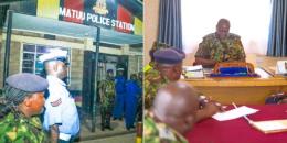 DIG Eliud Lagat at Matuu Police station.